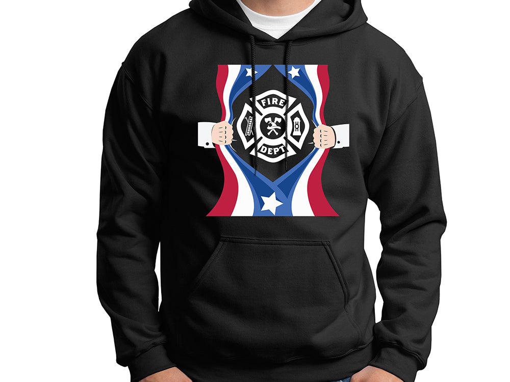 Fire Dept Superman hoodie