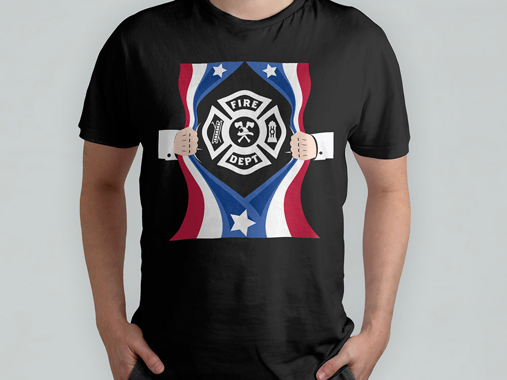 Fire Dept Superman T-shirt