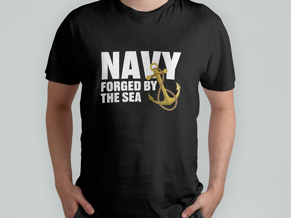 Navy Forged by The Sea T-shirt