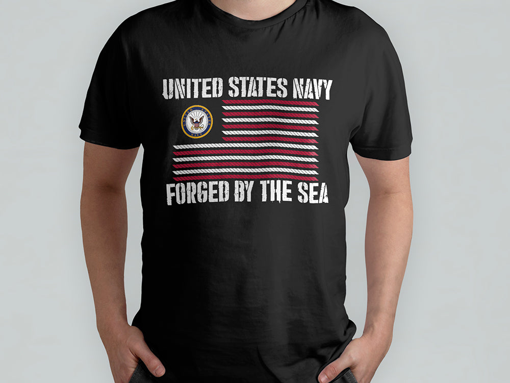 United States Navy Forged By The Sea T-shirt